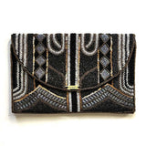 Mbizi Gun Metal | Non-Leather Beaded Luxury Clutch Bag
