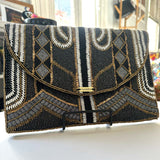 Mbizi Gun Metal | Non-Leather Beaded Luxury Clutch Bag