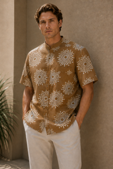 Desert Sunburst Shirt – Mandarin Collar – model 1