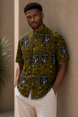Olive Heritage Shirt – alternate model