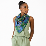 Lou Lou Matriarch Pattern Print Scarf | Ocean Dawn