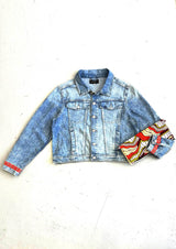 Flower Embroidered Denim Jacket