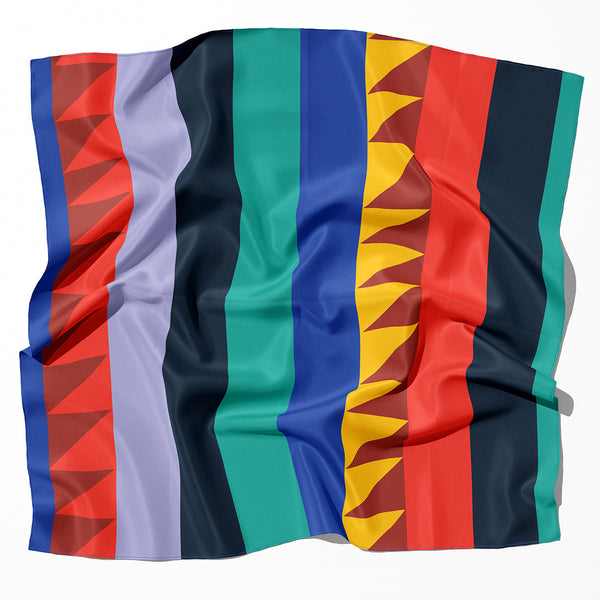 Baobab Stripes Print Scarf | Blue