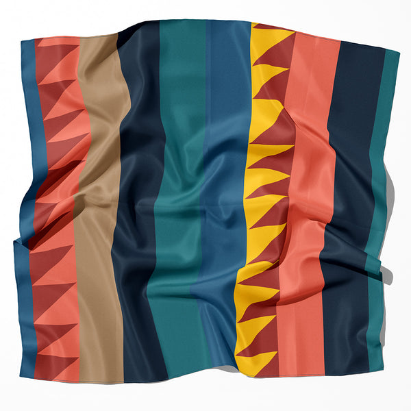 Baobab Stripes Print Scarf | Teal