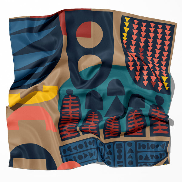 Mopane Print Scarf | Brown