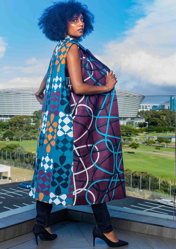 Sleeveless Coat | Arewa Print