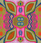 Lou Lou Matriarch Pattern Print Scarf | Blue Sunset