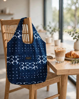 Zipper Shopper Bag  | Indigo