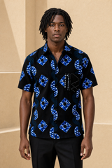Indigo Rhythm Shirt I on a third model