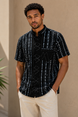 Midnight Ndebele Shirt – alternate model