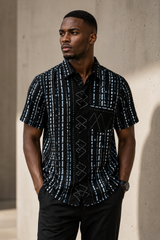 Midnight Ndebele Shirt – alternate model view
