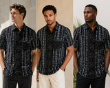 Midnight Ndebele Shirt – three-model collage