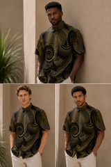 Savanna Spiral Shirt – model collage