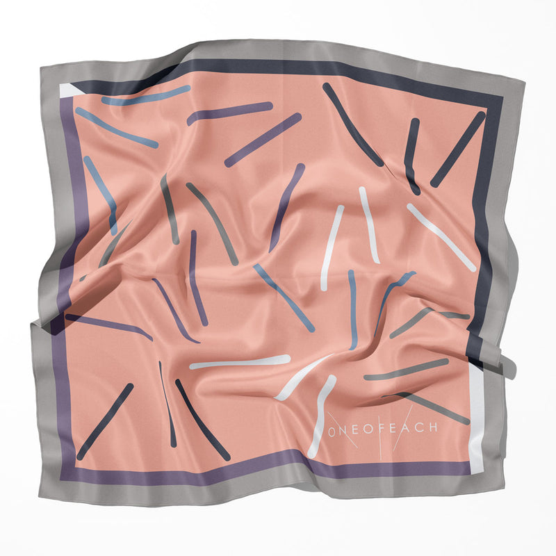 ONEOFEACH Signature Print Scarf | Coral Pink