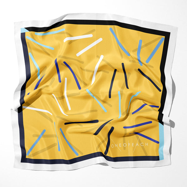 ONEOFEACH Signature Print Scarf | Yellow