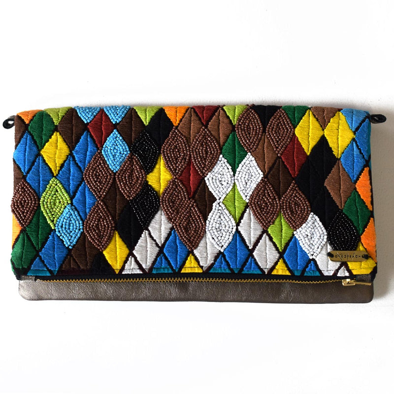 Coloured Diamonds | Embellished Luxury Clutch Bag